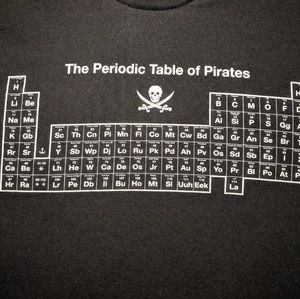 The periodic table of pirates tee Large